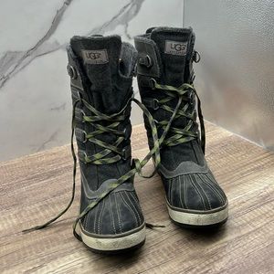 UGG Snow Boots ( Size 8) Color Gray/Green S/N 1001743